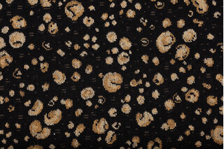 Scalamandre Magali Spots Grospoint Upholstery Fabric in Tan and Black 