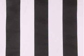 Premier Prints Vertical Stripe Printed Cotton Drapery Fabric in Black/White