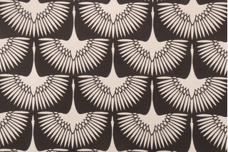 Genevieve Gorder Flock Printed Polyester Outdoor Fabric in Midnight