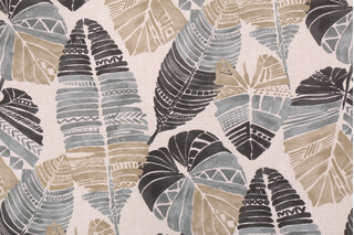 Richloom Hixon Printed Polyester Outdoor Fabric in Stone