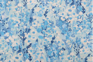 PK Lifestyles Painter&#39;s Garden Printed Polyester Outdoor Fabric in Blue Skies
