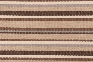 PK Lifestyles Boardwalk Stripe Woven Olefin Blend Outdoor Upholstery Fabric in Mocha
