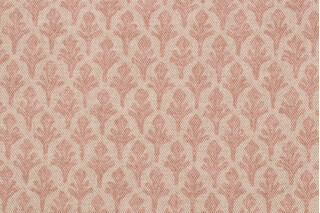 Lacefield Ponce-Danish Linen Printed Cotton Blend Drapery Fabric in Rose