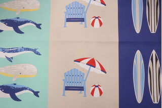 Bryant Beach Pillows Printed Polyester 18x18 Inch Pillow Square Outdoor Fabric in Cobalt