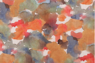 Hamilton Inkwell Printed Cotton Drapery Fabric in Sunset