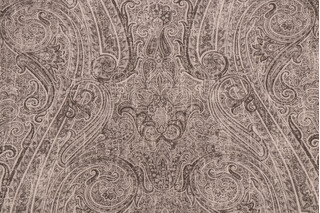 P Kaufmann Sovereignty Circle Printed Linen Blend Drapery Fabric in Pearl Grey