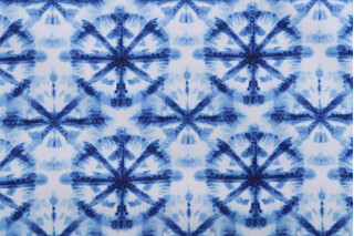 PK Lifestyles Tie-Dyed Orbs Printed Polyester Outdoor Fabric in Navy