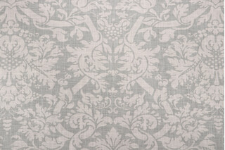 Thibaut Residence Damask F91349 Printed Linen Blend Drapery Fabric in Slate Blue