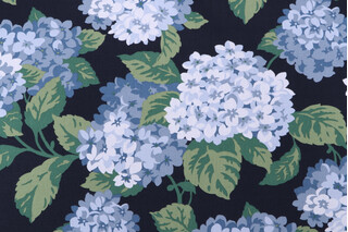 Magnolia Home Summerwind Printed Cotton Drapery Fabric in Navy