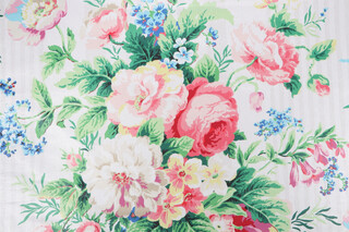P Kaufmann Battersea Bouquet Printed Polished Cotton Drapery Fabric in Sunburst