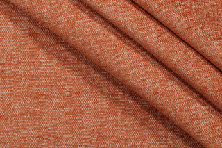 Mill Creek Weybridge Woven Latex Backed Chenille Upholstery Fabric in Tangerine