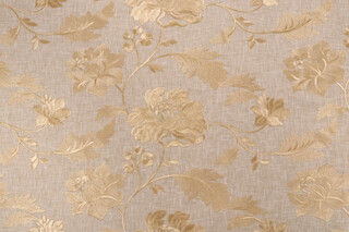 Valiant Fabrics Joanna Embroidered Drapery Fabric in Taupe