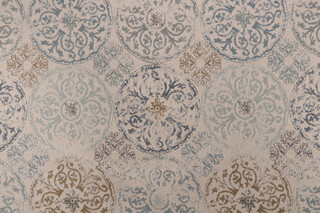 Suzani Tapestry Upholstery Fabric in Mineral