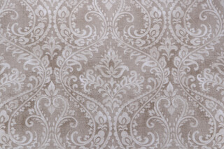 Covington Toulouse Printed Cotton Drapery Fabric in Flax