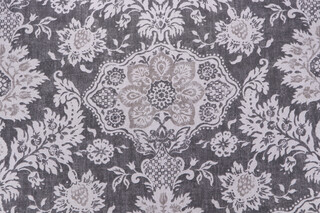 Magnolia Home Belmont Printed Cotton Drapery Fabric in Metal