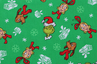 Robert Kaufman How The Grinch Stole Christmas Collection ADE-74861-7 Printed Cotton Craft Fabric in Green