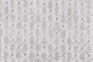 Fabricut Kendall Wilkinson Saranac Printed Cotton Drapery Fabric in Parchment