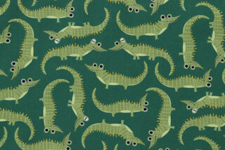 Dear Stella Alphabet Soup - Oh Snap! Printed Cotton Craft Fabric in Spruce