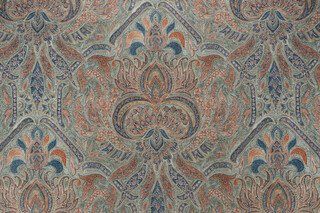 P Kaufmann Riad Paisley Printed Velveteen Decorator Fabric in Olive