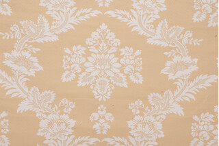 Tomas Damask Decorator Fabric in Sand