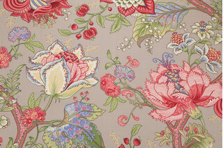 Braemore Floral Printed Drapery Fabric in Vivid