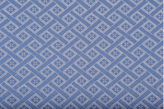 Scalamandre Diamantre Matelasse Upholstery Fabric in Bluebell