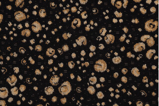 Scalamandre Magali Spots Grospoint Upholstery Fabric in Tan and Black