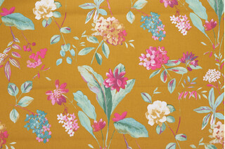 Stof France Berteline Printed Drapery Fabric in Moutarde