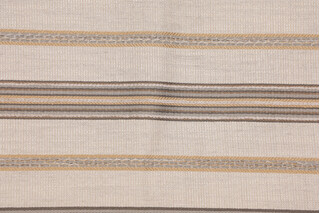 Stripe Woven Chenille Upholstery Fabric in Stone