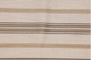 Stripe Woven Chenille Upholstery Fabric in Stone