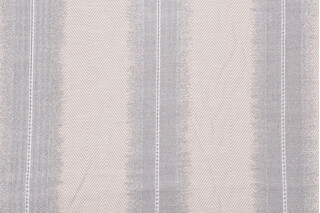 Carved Stripe Woven Upholstery Fabric in Fog