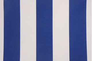 Richloom Cabana Stripe Printed Poly Outdoor Fabric in Cobalt