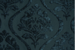Merrimac/Barrow M9220 in Peacock Chenille Damask Upholstery Fabric