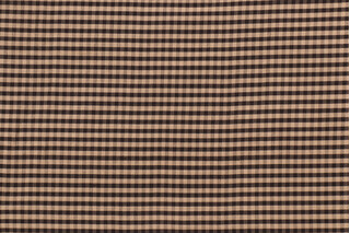 Onyx Age Silk Check Decorator Fabric in Black/Tan
