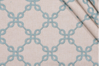Valiant Fabrics Legacy Embroidered Drapery Fabric in Resort 