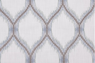 Valiant Fabrics Beckham Embroidered Drapery Fabric in River