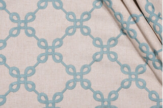 Valiant Fabrics Legacy Embroidered Drapery Fabric in Resort 