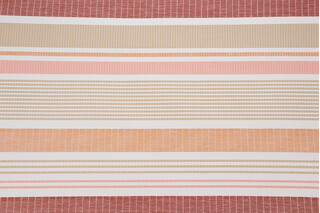 Crypton Stripe High Performance Woven Chenille Upholstery Fabric in Ginger