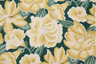 Robert Allen O&#39;Keefe Bloom Printed Cotton Drapery Fabric in Golden Hour