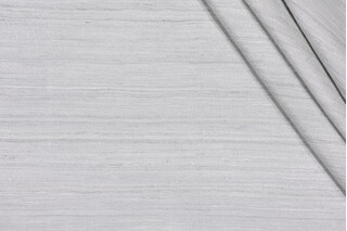 Savannah Silk Decorator Fabric in Silver