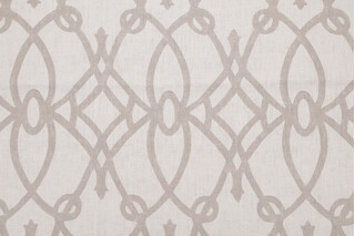 Braemore Fiorette Printed Linen Drapery Fabric in Graphite