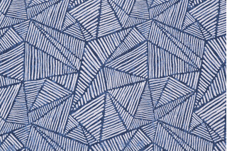 Crypton Lino High Performance Printed Decorator Fabric in Indigo