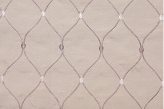 Envy Embroidered Silk Decorator Fabric in Straw