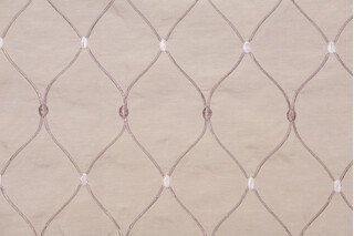 Envy Embroidered Silk Decorator Fabric in Straw