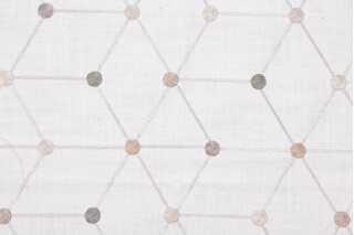 Asterisk Embroidered Drapery Fabric in Neutral