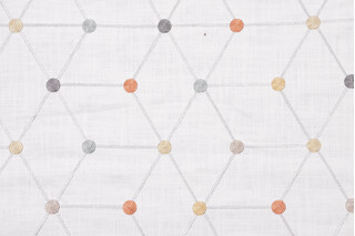 1 Yard Asterisk Embroidered Drapery Fabric in Multi