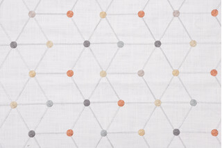 Asterisk Embroidered Drapery Fabric in Multi