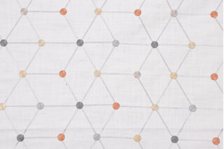 1 Yard Asterisk Embroidered Drapery Fabric in Multi