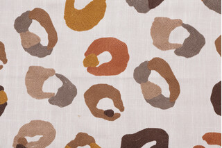 Lola Embroidered Drapery Fabric in Natural