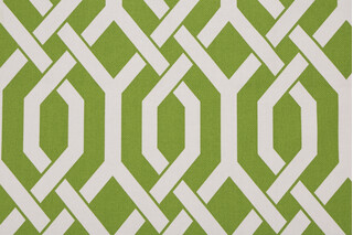 P Kaufmann Trellis Printed Polyester Outdoor Fabric in Green